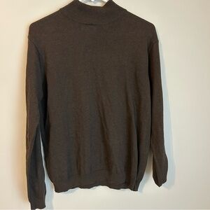 Women’s Mock Neck Brown Sweater